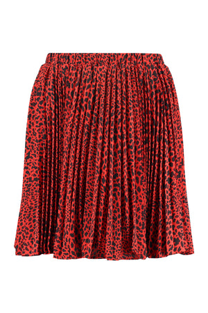 Printed pleated skirt-0